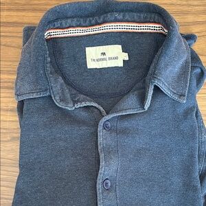 The Normal Brand Navy Casual Button Down Shirt